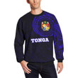 Tonga In My Heart Tattoo Style Sweatshirt Blue A7 |Men and Women| Love The World