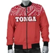 Tonga Men's Bomber Jacket - Polynesian Design Model