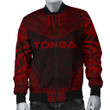 Tonga Polynesian Chief Men'S Bomber Jacket - Red Version - Bn10