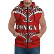 Tonga Tribal Pattern Sleeveless Hoodie - BN12