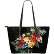 Tonga Hibiscus Large Leather Tote Bag A7 |Bags| Love The World