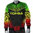 Tonga Polynesian Chief Men'S Bomber Jacket - Reggae Version - Bn10