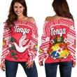 Tonga Women Off Shoulder Sweater Rugby Style