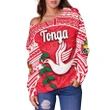 Tonga Women Off Shoulder Sweater Rugby Style K8