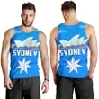 Sydney Sky Blue Men Tank Top K4