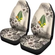 (Alo) Wallis and Futuna Car Seat Covers - The Beige Hibiscus (Set of Two) | High Quality