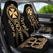 Wallis And Futuna Car Seat Covers - Polynesian Tribal Gold - Bn04