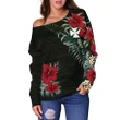Wallis And Futuna Hibiscus Off Shoulder Sweater A7