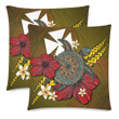 Wallis And Futuna Pillow Cases - Yellow Turtle Tribal A02 | rugbylife.co