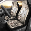 Wallis and Futuna Car Seat Covers - The Beige Hibiscus (Set of Two) | High Quality