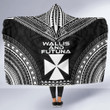 Wallis And Futuna Polynesian Chief Hooded Blanket - Black Version - Bn10