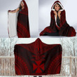 Wallis And Futuna Polynesian Chief Hooded Blanket - Red Version - Bn10