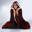 Wallis And Futuna Polynesian Chief Hooded Blanket - Red Version - Bn10