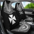 Wallis And Futuna Polynesian Chief Car Seat Cover - Black Version - Bn10