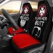 Wallis and Futuna Car Seat Covers Couple Valentine Her Butt - His Beard (Set of Two) | rugbylife