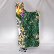 Wallis And Futuna Hooded Blanket - Hibiscus Turtle Tattoo Beige | Love The World