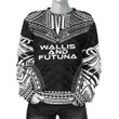 Wallis And Futuna Women's Sweater - Polynesian Chief Black Version - Bn10