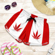 Canada Women'S Shorts Weed Flag A7