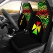 Wallis and Futuna Polynesian Custom Personalised Car Seat Covers - Reggae Curve