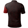 Maori Polo Shirt, Maori Warrior Tattoo Golf Shirts Red - Customized A75 - 1st New Zealand