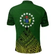 (Custom Personalised) Cook Islands Polo Shirt Polynesian Tattoo Seashore K36