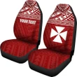 Wallis and Futuna Polynesian Custom Personalised Car Seat Covers Red