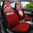 Wallis and Futuna Polynesian Custom Personalised Car Seat Covers Red