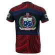 Samoa Rugby Polynesian Patterns T-Shirt Red TH4