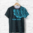 New Zealand Customized Shirt, Maori Tangaroa Tattoo Personalize Blue T-Shirt A75 - 1st New Zealand
