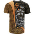Guam Polynesian Custom Personalised T-Shirt Gold - Turtle with Hook