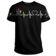 Cook Islands T-Shirt Heartbeat (Women's/Men's) A7