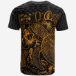 Fiji Polynesian T-Shirt - Turtle Hibiscus Gold - BN39