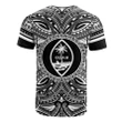 Guam All T-Shirt - Guam Coat Of Arms Polynesian White Black Bn10