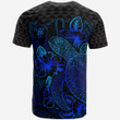 Niue Polynesian T-Shirt - Turtle Hibiscus Blue - Bn39