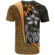 Tonga Polynesian T-Shirt Gold - Turtle with Hook
