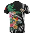 Tonga T-Shirt Coat Of Arms Polynesian With Hibiscus Th5