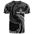 Vanuatu Polynesian Custom Personalised T-Shirt - White Tribal Wave