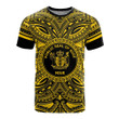 Niue All T-Shirt - Niue Coat Of Arms Polynesian Gold Black Bn10