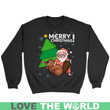 Canada - Merry Christmas T-Shirt H4 Crewneck Sweatshirt / Black S T-Shirts