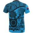 Cook islands Blue Coat Of Arms T-Shirt A02