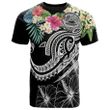 Polynesian American Samoa T-Shirt - Summer Plumeria (Black)