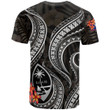 Guam Polynesian T-Shirt - Black Plumeria - BN11