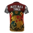 Mate Ma'A Tonga T-Shirt - Tonga Flag Polynesian Pattern - Bn12