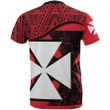 Wallis And Futuna Red Cross T-Shirt | Special Design | rugbylife