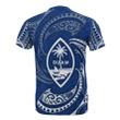 Guam Polynesian T-Shirt - Blue Tribal Wave - BN12