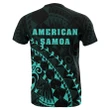 American Samoa T-shirt - Turquoise - Turtle Style J9