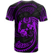 Tonga Polynesian All Over T-Shirt - Purple Tribal Wave - Bn12