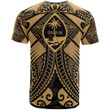 Guam Polynesian T-shirt - Guam Gold Seal with Polynesian Tattoo - BN18
