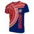 Guam T-Shirt Rugby Version Coat Of Arms Polynesian