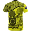 Cook islands Yellow Coat Of Arms T-Shirt A02 - 1st New Zealand